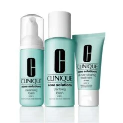 Clinique 3 STEP SYSTEM ANTI-BLEMISH - CLEANSING FOAM 50 ML, CLARIFYING LOTION 100 ML, CLEARING MOISTURIZER 30 ML