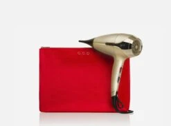 Ghd Grand Luxe Phon Helios Oro Champagne Con Pochette Velluto Rosso -Cosmetici Promozione collezione natale ghd grand luxe asciugacapelli helios oro custodia rosso