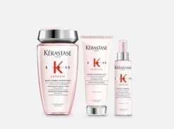 Kit Kérastase Genesis Anticaduta Rinforzante Per Capelli Deboli, Fini E Cute Grassa - Shampoo + Balsamo + Termoprotettore