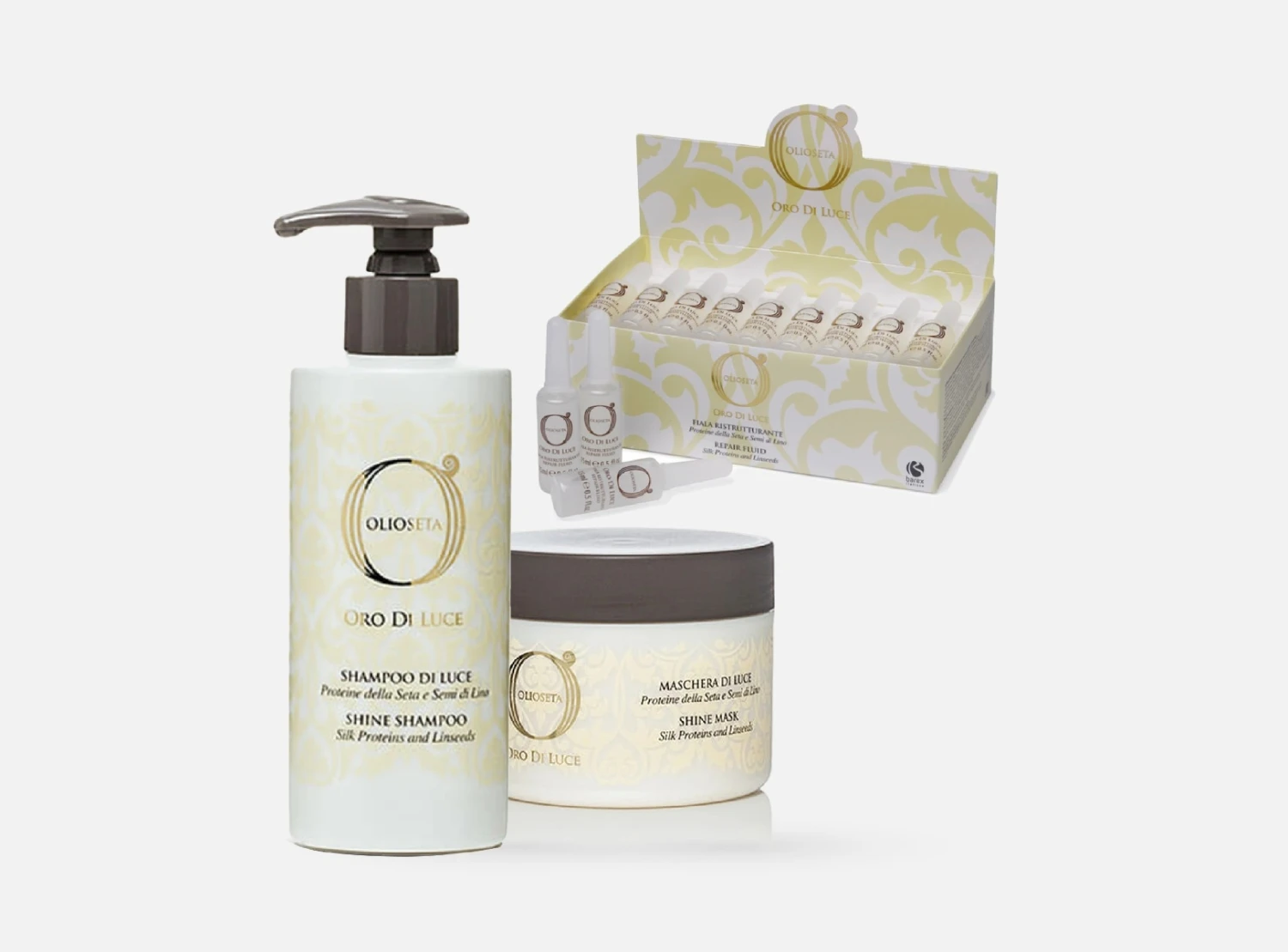 Kit Barex Laminazione Per Capelli Secchi Shampoo - Maschera - Fiale 3 Kit Barex Laminazione Per Capelli Secchi Shampoo - Maschera - Fiale