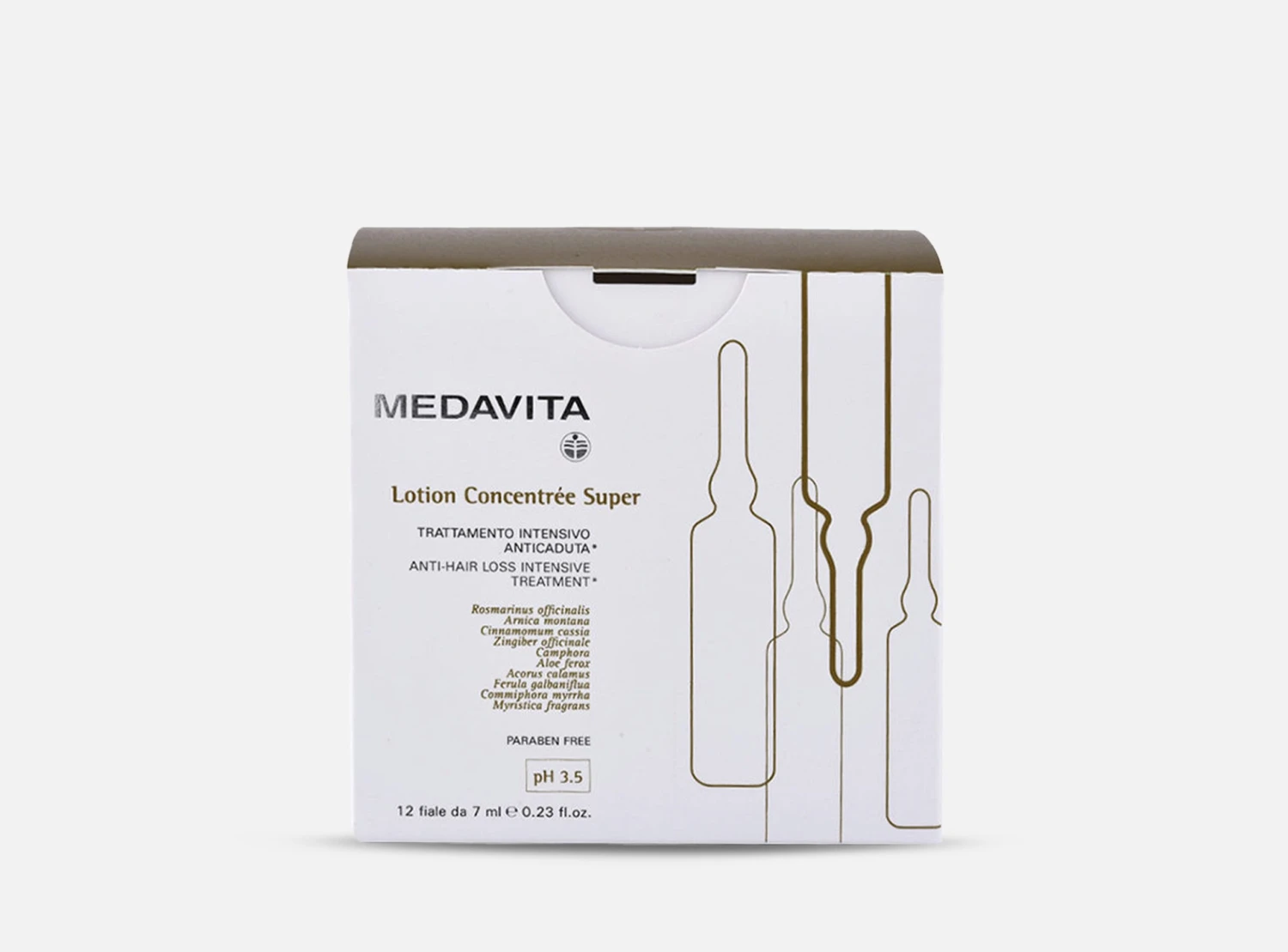 Fiale Medavita Lotion Concentrée Super 12flx7ml - Trattamento Intensivo Anticaduta 3 Fiale Medavita Lotion Concentrée Super 12flx7ml - Trattamento Intensivo Anticaduta