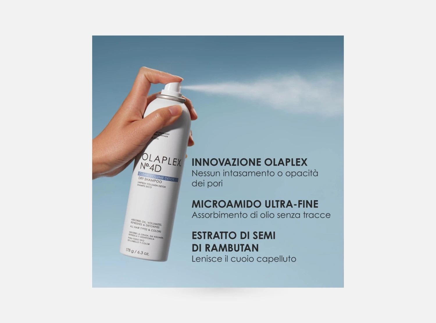 Olaplex N°4D Clean Volume Detox Dry Shampoo Secco 250ml 8 Olaplex N°4D Clean Volume Detox Dry Shampoo Secco 250ml - immagine 6