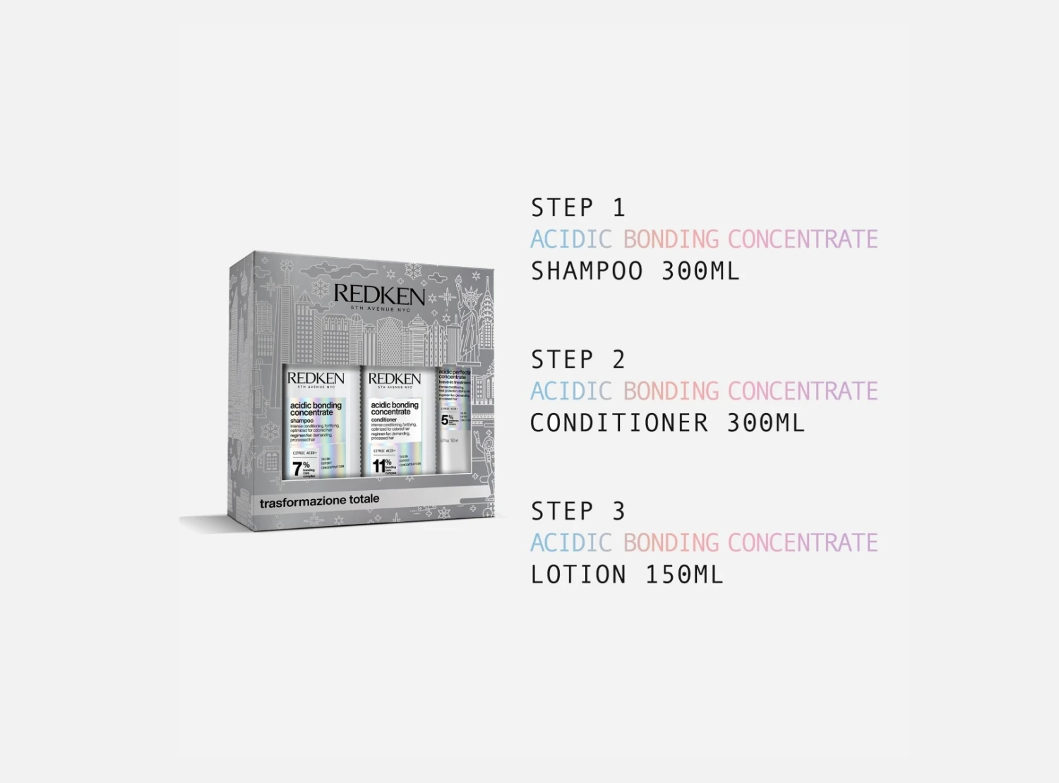 Redken Acidic Bonding Concentrate Kit Shampoo, Balsamo, Leave-in Capelli Trattati E Sensibilizzati 4 Redken Acidic Bonding Concentrate Kit Shampoo, Balsamo, Leave-in Capelli Trattati E Sensibilizzati - immagine 2