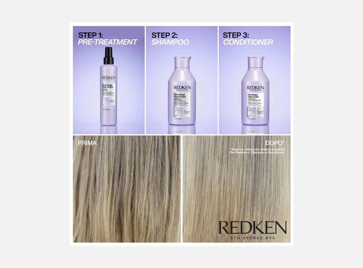 Redken BLONDAGE HIGH BRIGHT PRE-TREATMENT 250ml Pre-shampoo Illuminante Capelli Biondi E Meches 5 Redken BLONDAGE HIGH BRIGHT PRE-TREATMENT 250ml Pre-shampoo Illuminante Capelli Biondi E Meches - immagine 3